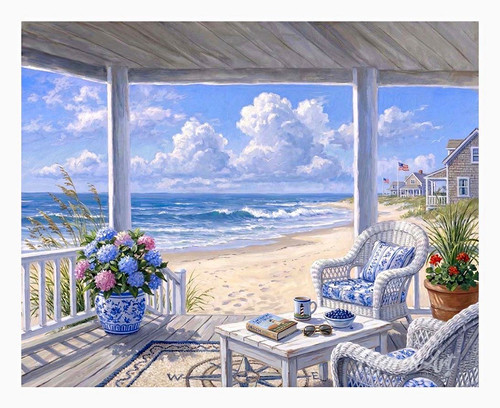 Diamond art seaside serenity - seaside,