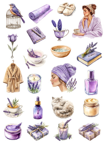 Lavender serenity sticker - lavender,