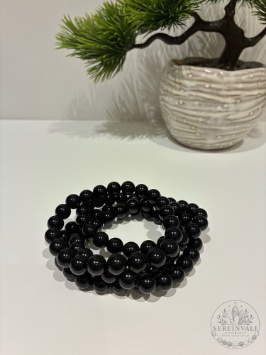 Natural black obsidian - natural,