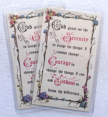 Serenity prayer verse card - prayer,