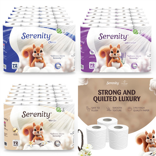Serenity 3ply toilet rolls - toilet,