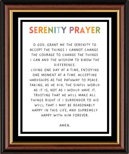 Serenity prayer the long - -,
